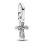 Pandora Pandora ME 925 Silver Sparkling Cross Mini Dangle Charm 793044C01 1