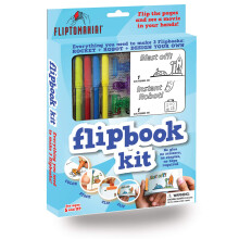 Fliptomania Gör Din Egen Flipbok Kit: Raket och Robot - Pappers Stop Motion Kit