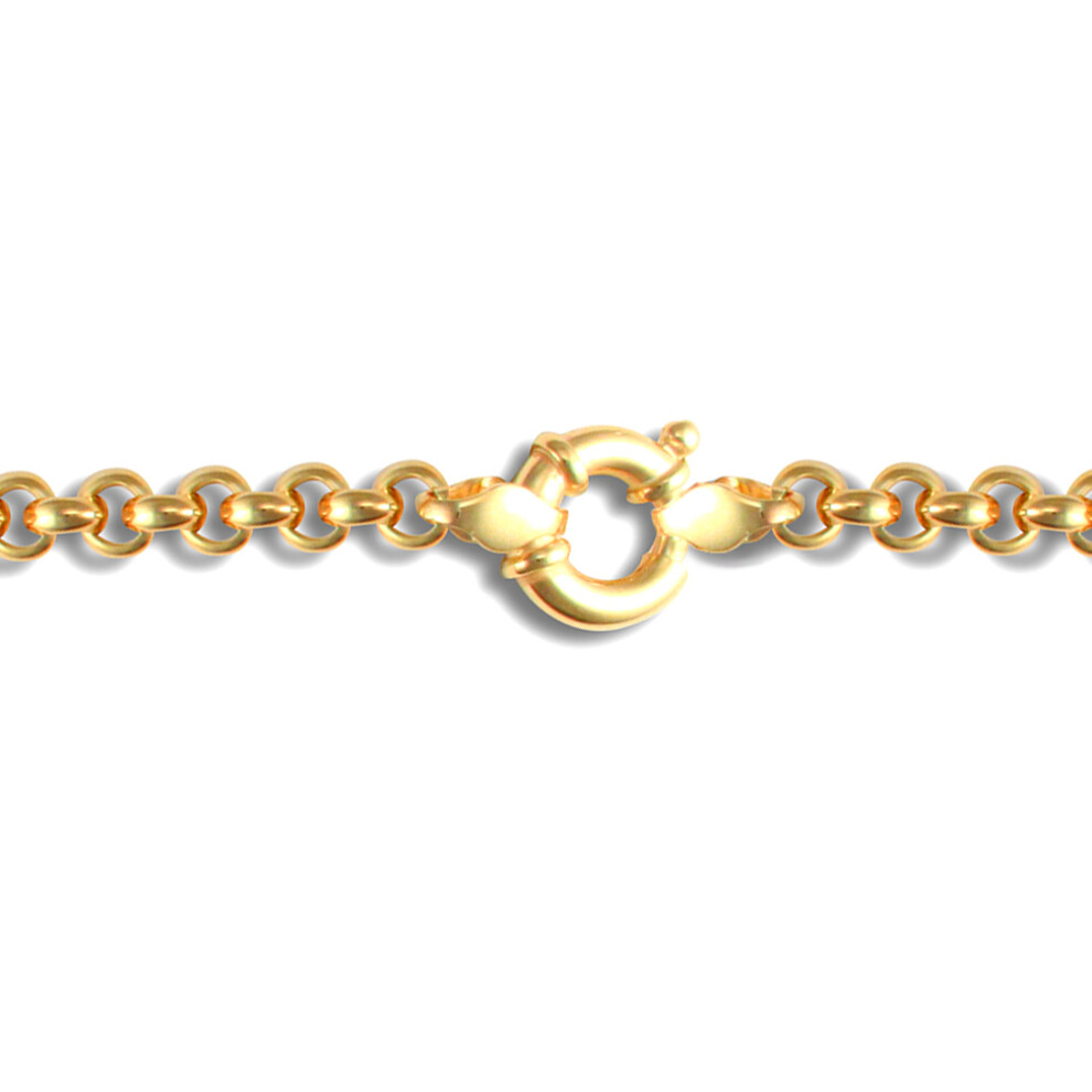 Jewelco London Ladies 9ct Yellow Gold Bracelet 5.3mm Gauge Bracelet - JBB324