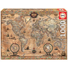 Educa Antieke Wereldkaart Puzzel 1000 Stukjes Bruin (15159)