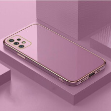 (purple, Samsung Galaxy A05S) 6D Plating Soft TPU Case For Samsung Galaxy A54 A34 A16 A06 A15 A25 A55 A35 A05S A73 A53 A33 A23 A13 A52 A32 A51 A50 Luxury Silicone Bumper Cover