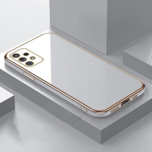 (white, Samsung Galaxy A30S) 6D Plating Soft TPU Case For Samsung Galaxy A54 A34 A16 A06 A15 A25 A55 A35 A05S A73 A53 A33 A23 A13 A52 A32 A51 A50 Luxury Silicone Bumper Cover