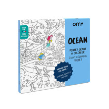 Omy Giant Coloring Poster, Ocean, 40 x 28 inches, Coloring fun for Kids, Adults, and the Whole Family.