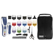Haartrimmer - WAHL - COLOR PRO CORDLESS - 3,5 W - 8 opzetstukken - Autonomie: 60 min - Blauw / Grijs
