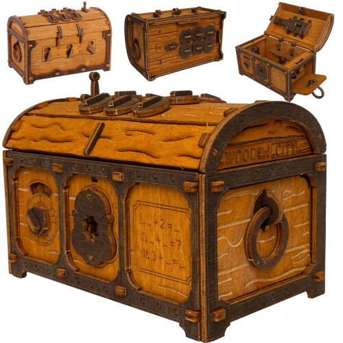 Bote de puzzle en bois.