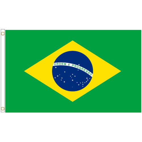 (3' x 2' - 90cm x 60cm) Brazil National Polyester Flag
