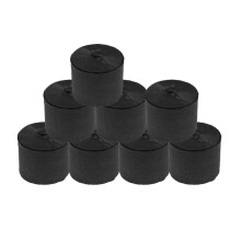 8 role de hrtie creponata neagra pentru nunta, ziua de na?tere, baby shower, decorare pentru petrecere de Halloween, curcubeu, bricolaj, sufrage