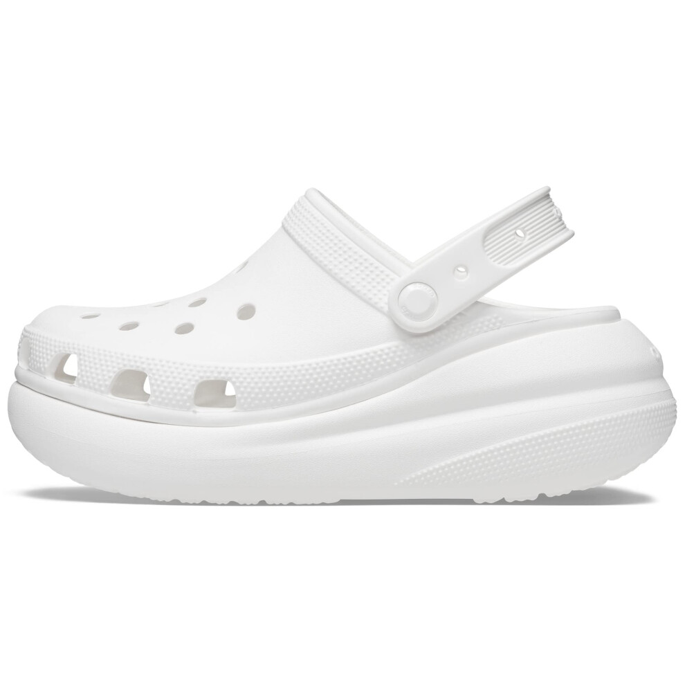 Crocs Unisex Crush Clogs  Platform Shoes  White  Numeric6 US Men