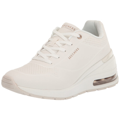 Skechers Skechers γυναικεία Μίλιον Ερ-ανυψωμένο Παπούτσι, Λευκό, 5.5 US