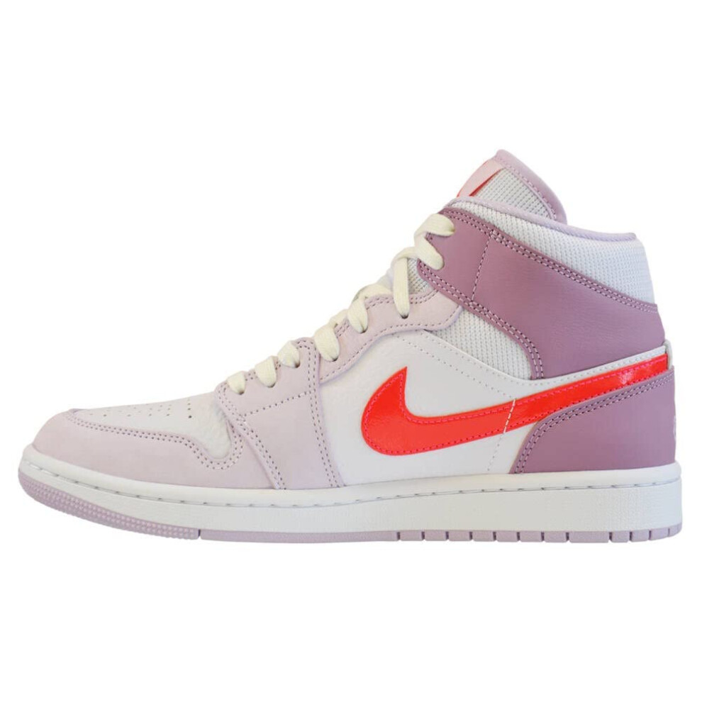 Jordan 1 Mid Women Iris Whisper/Siren Red DR0174-500 7.5
