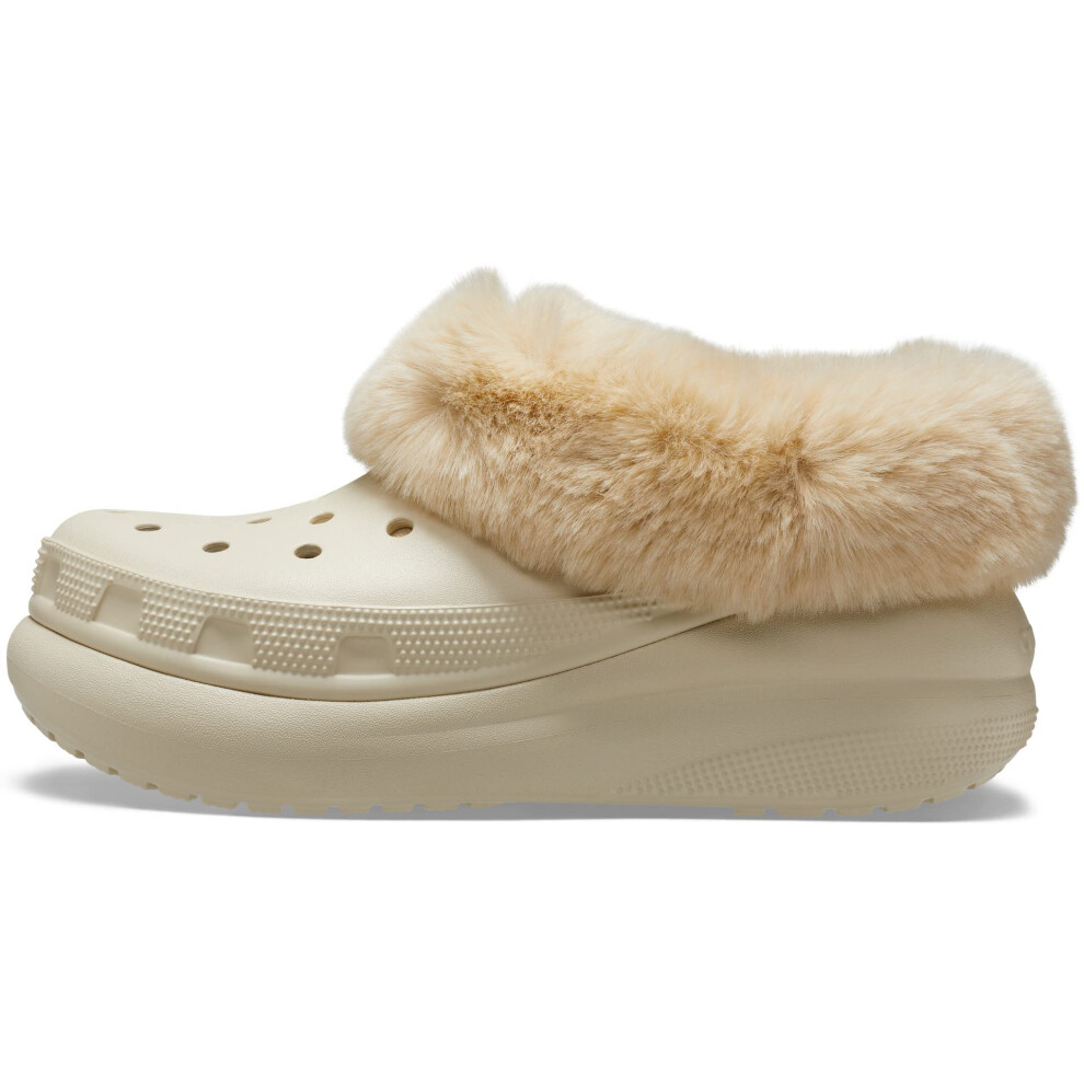 Crocs Unisex Classic Furever Crush Lined Shoes Clog  Bone  Numeric_11