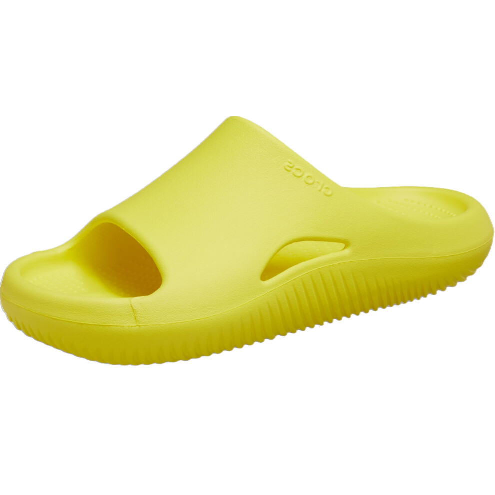 Crocs Unisex Mellow Recovery Slides Sandal  Cyber Yellow  9 US Women