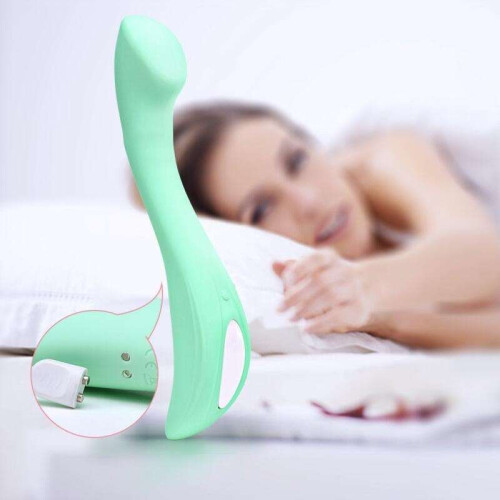 "Swan" 10 Speed Silicone G-Spot Massager (Green) 2