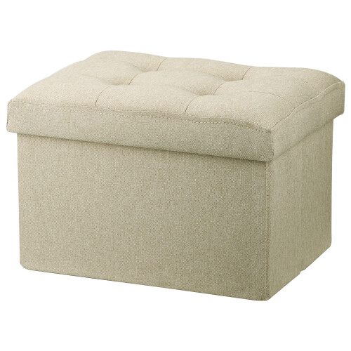 LINMAGCO Small Storage Ottoman Stool Foot Rest Stool Under Desk Stool