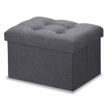 LINMAGCO Pequeno Puff de Armazenamento Banqueta Descanso de Pés 16X12X12IN