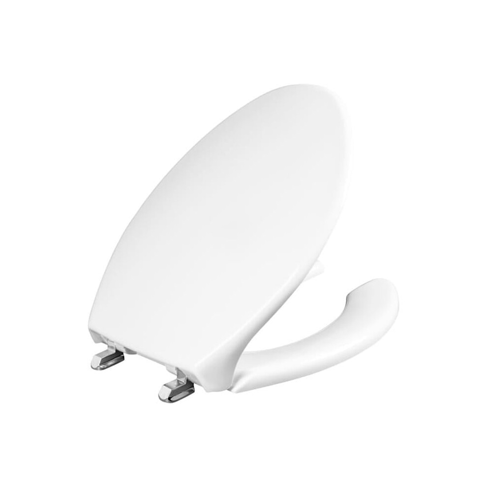 Bemis 1950SSTDG 000 Commercial Elongated Open-Front Toilet Seat with Dura Guard