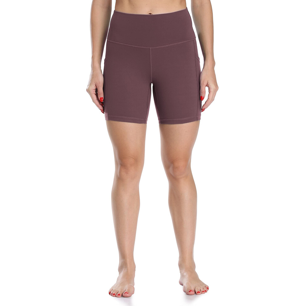 colorfulkoala Womens High Waisted Biker Shorts with Pockets 6 Inseam W