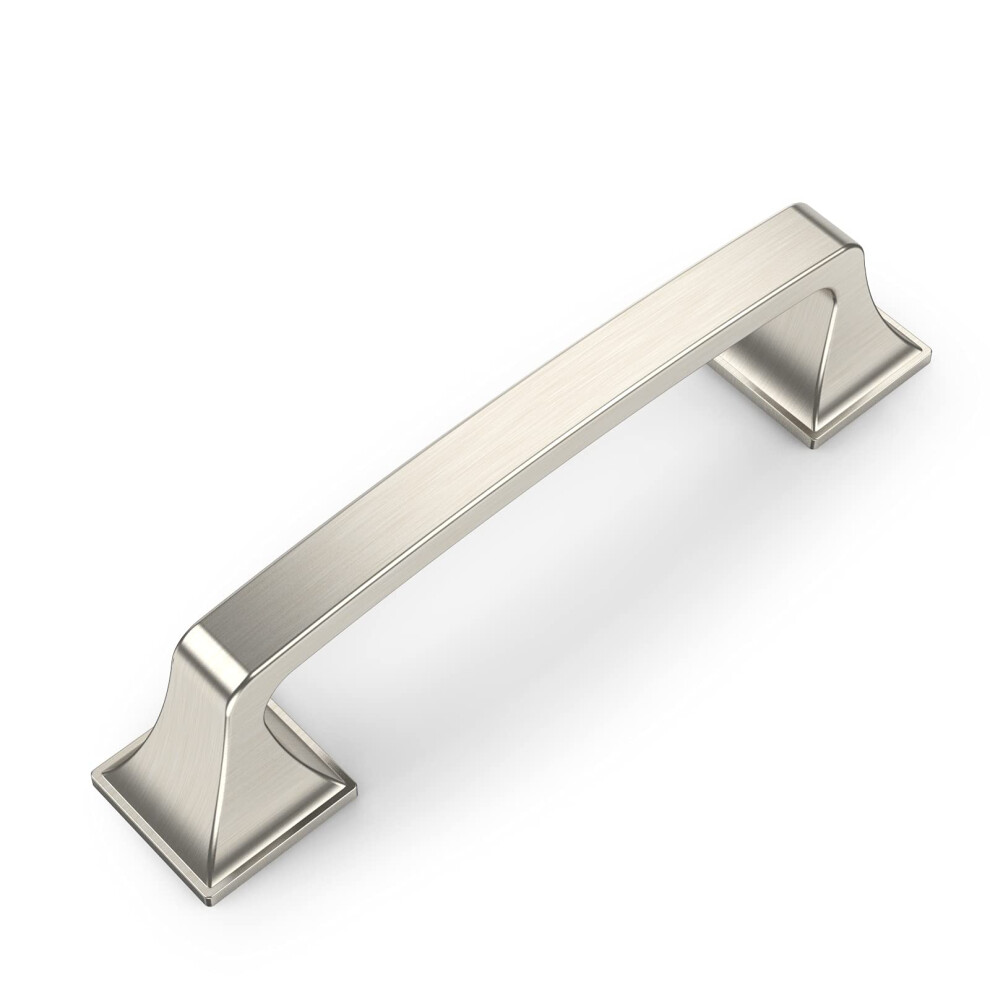 Amerdeco Lot de 10 centres de trous en nickel satiné brossé de 375 pouces (96 mm)