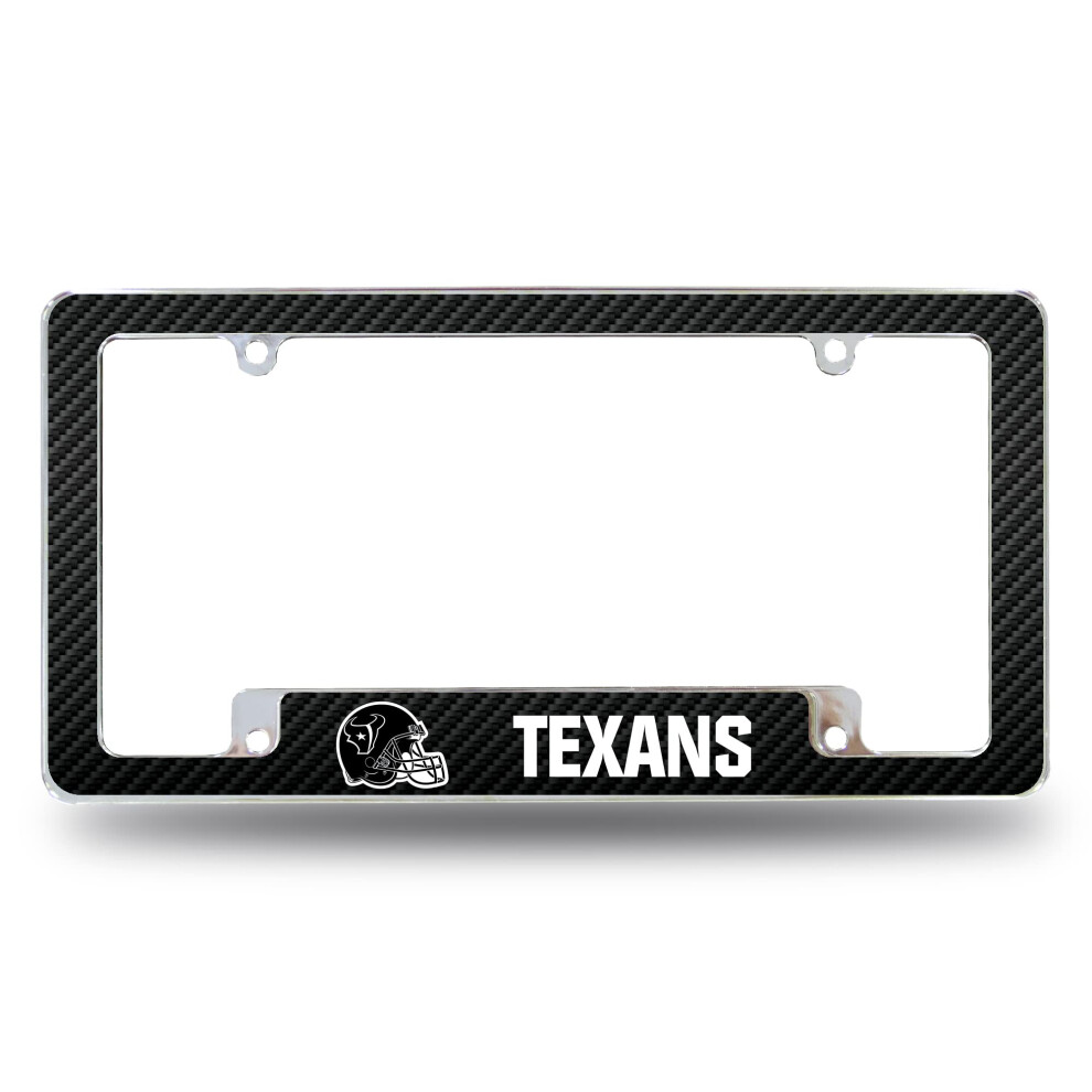 Rico Industries Nfl Houston Texans All Over Chrome Frame 12 X 6 Black 611407406632