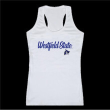 W Republic 557-407-WT2-03 Westfield State University Owls Script Tank Top, White - Large