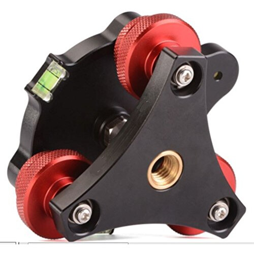Desmond DLEVX-68 Leveler w Bubble Level pro stativ 3/8 Precision Tri-Wheel Leveling Base 2