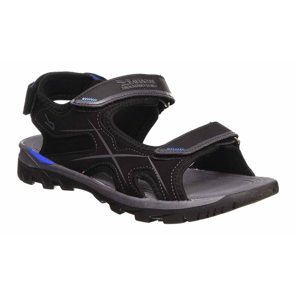 (12 UK, Black/Nautical Blue) Regatta Mens Kota Drift Open Toe Sandals