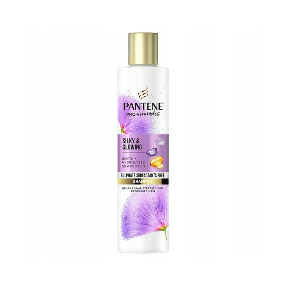 PANTENE PRO-V MIRACLES SILKY & GLOWING SHAMPOO 225ML - Image 2