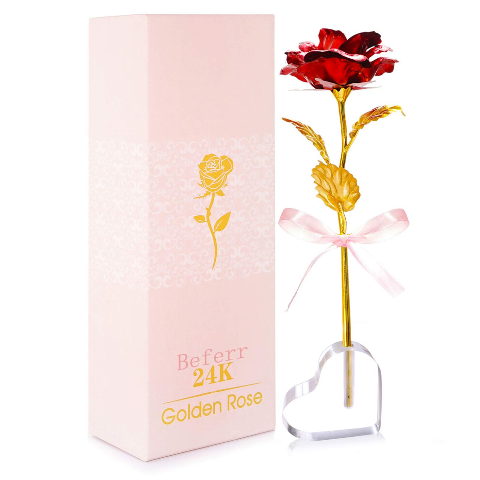 Beferr Frauen Geschenke FüR Weihnachten Galaxy Rose Enchanted Rainbow Flower-image