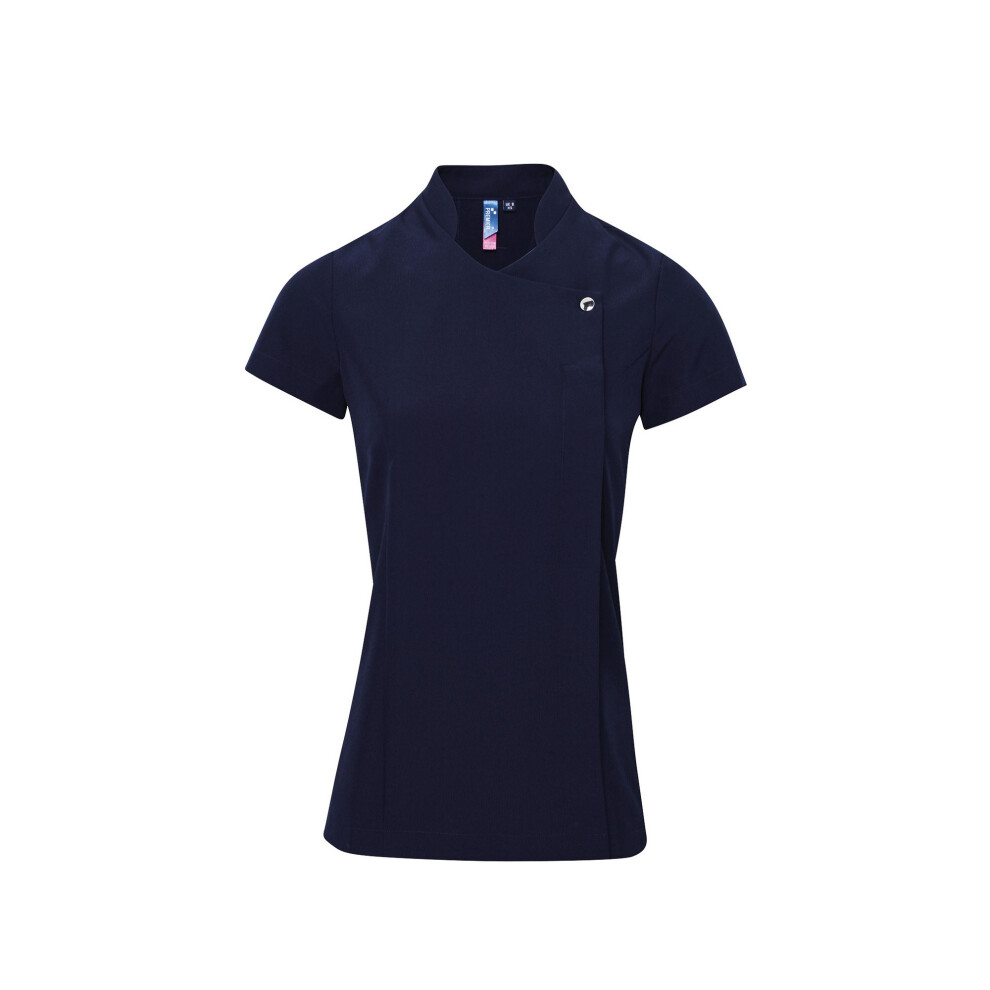 (6, Navy) Premier Ladies/Womens *Blossom* Tunic / Health Beauty & Spa / Workwear (Pack of 2)