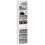 Homcom HOMCOM 260 CD Storage Unit 120 DVD Storage Tower with 9 Compartments White 2