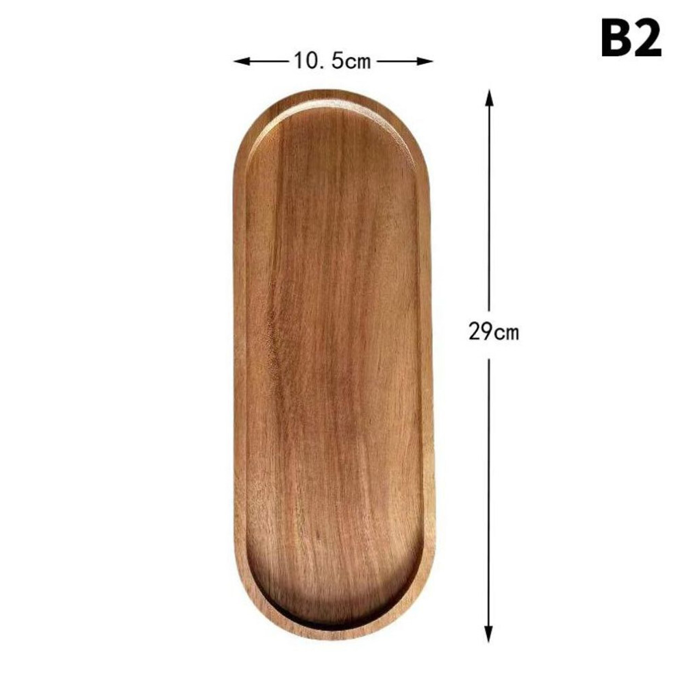 (B2) Tableware Solid Wood Round Dessert Plate Japanese-style Wooden Tray Snack Plate Dried Fruit Plate Wooden Plate