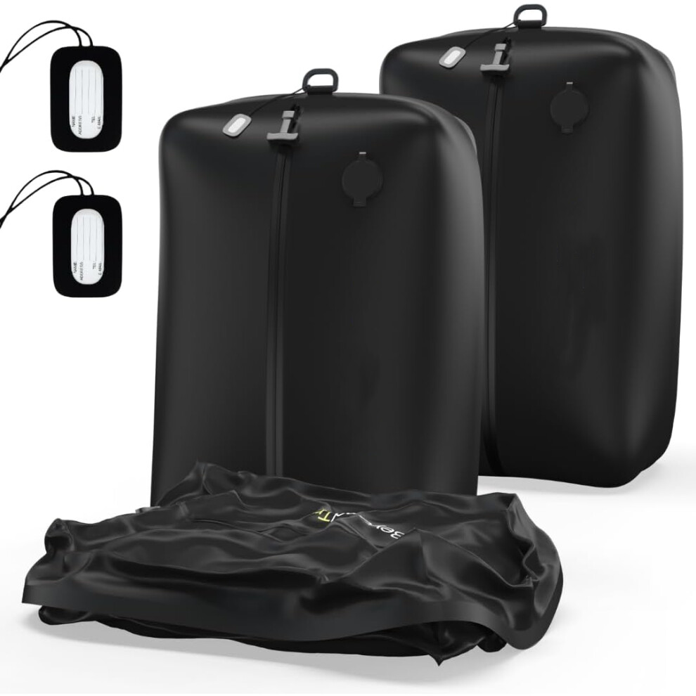 (2 Bags) 2 Pack Vacuum Compression Packing Cubes for Clothes | Travel Bag