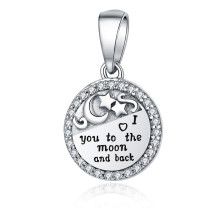 Linorui 925 Sterling Zilveren Bedels Passen Pandora Bedels Armband Ik Hou Van Je Tot De Maan En Terug Passen Vrouw Dochter Moeder Kerstmis Verjaardags