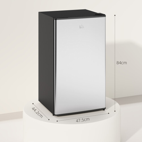 Homcom HOMCOM 91L Freestanding Under Counter Fridge Silver Tone 2