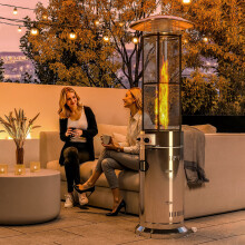 Outsunny 11 KW Patio Heater, Propane Heater with Tip-Over Switch, Silver