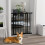 PawHut PawHut Adjustable Safety Gate w/ 1 Extensions and Four Adjustable Screws, Black 1