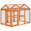 PawHut PawHut Chicken Run, Wooden Chicken Coop w/ Combinable Design - Orange 9