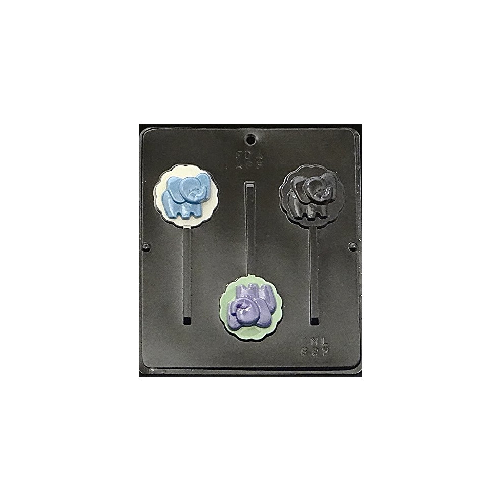 Moule à bonbons en chocolat pour sucettes en forme de bébé éléphant Candy Molds N More 697