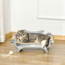 PawHut Cat Scratcher Lounger Cardboard White Kraft 60x29x26.5cm
