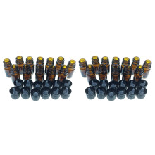 mEssentials 24 Pack of 10ml Amber Glass Bottles with Euro Dropper Caps  Great for Essential Oils  Perfumes and DIY Aromatherapy