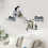 PawHut PawHut 4PCs Wall Mounted Cat Furniture Set with Steps Scratching Post, Grey 1