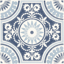 FloorPops 12 x 12 Zoll Ezra Vinyl-Bodenfliesen zum Abziehen und Aufkleben, Blau, 10 Fliesen, 10 Quadratfuß pro Karton