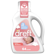 Dreft Stage 1: Hypoallergeen vloeibaar wasmiddel voor pasgeboren baby's (HE) Natuurlijk voor pasgeboren baby's of zuigelingen 92 oz (64 wasbeurten) 00