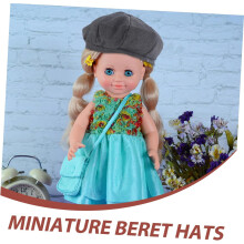 Piccolo cappello per bambole in poliestere, cappello in miniatura artigianale, testa da 28-33 cm, berretto alla moda per bambole da vestire