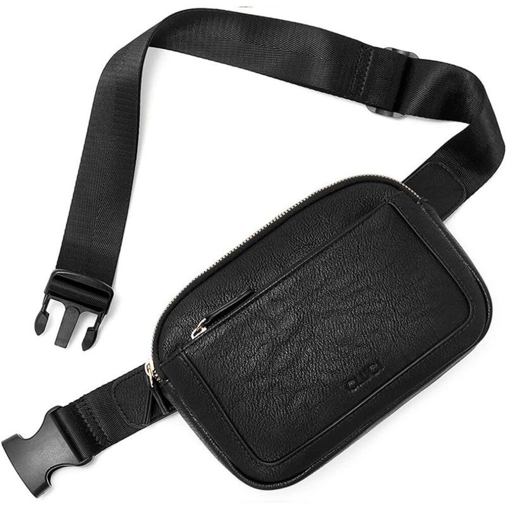 (black, 20x5x15cm) Yogodlns Cute Chest Bag Lightweight Pu Leather Outdoor Sports Fitness Waist Bag Women&apos;s Simple Casual Crossbody Shoulder Bag Belt Bag