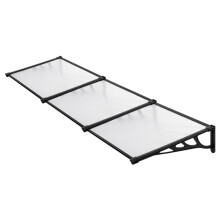 Garden Sanctuary Outdoor Window Awning Front Door Canopy Black 270CM