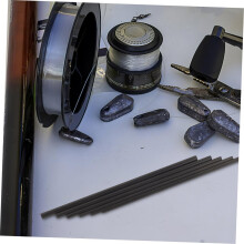 225pcs Fishing Rod Eye Repair Kit with Portable Angling Rod Stand Repair Accessories Essential Fishing Rod Maintenance Kit for Anglers