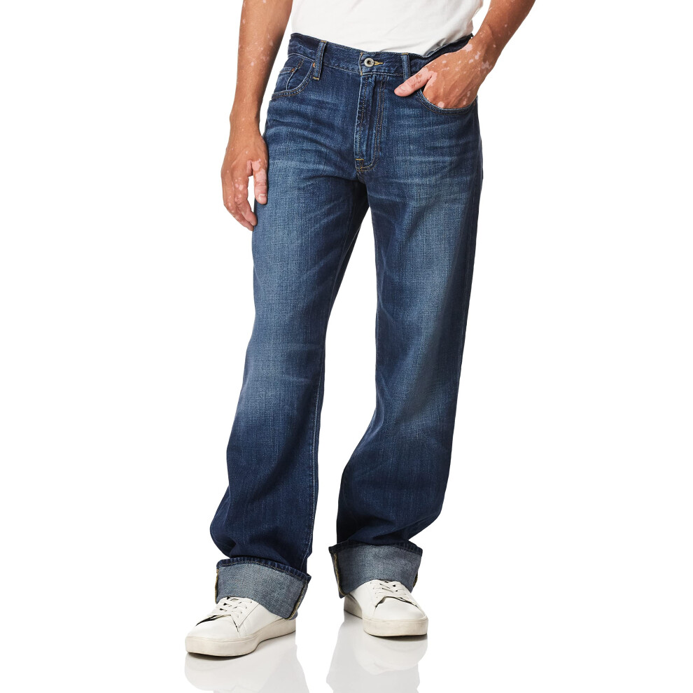 Jean droit d?contract? Lucky Brand 181 pour homme Lakewood 38W X 30L