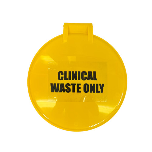 Plastic Pedal Bin, Yellow Clinical Waste, 12L 2