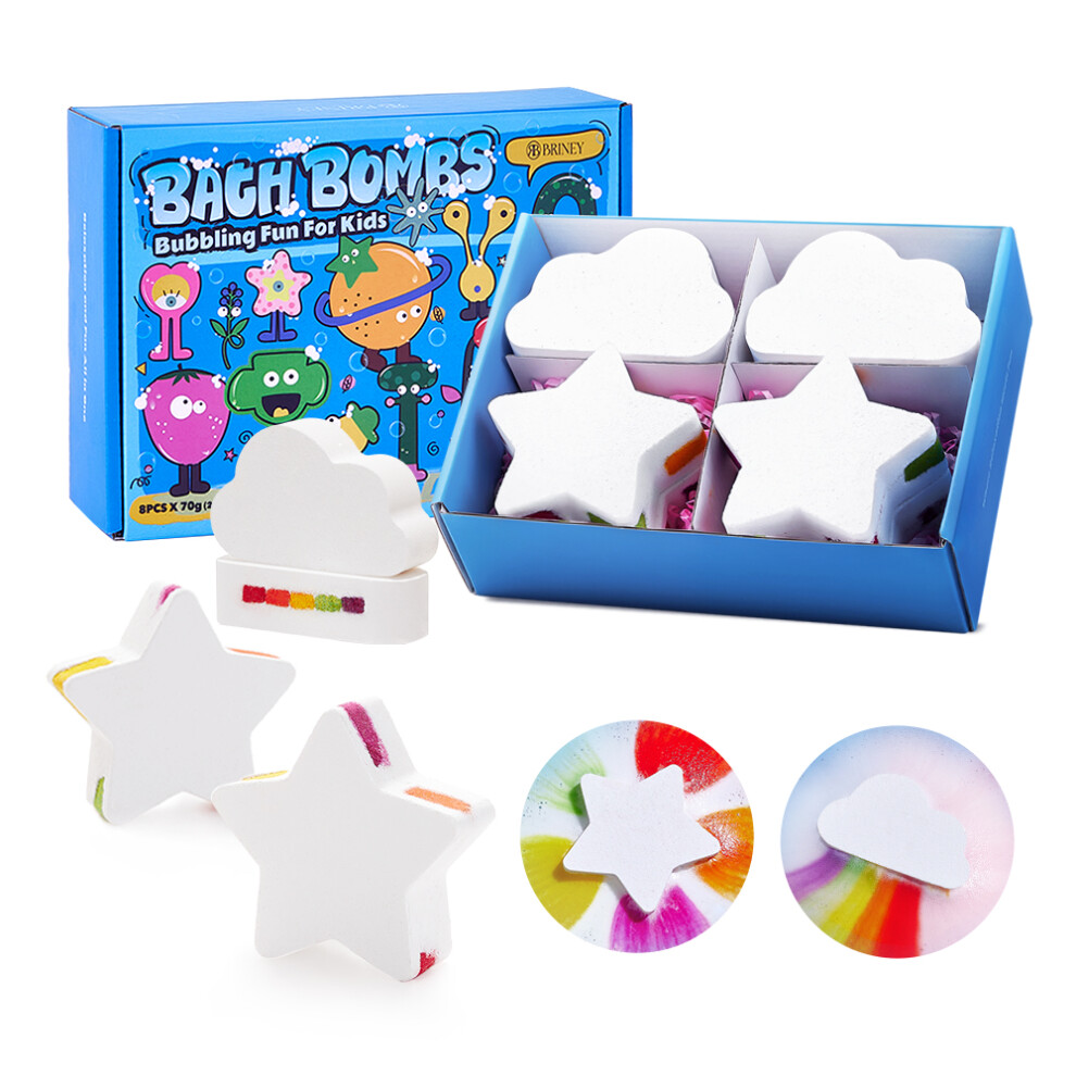 8Pcs DIY Rainbow Bath Bombs